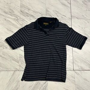 Timberland Striped Black and Gray Polo Shirt
